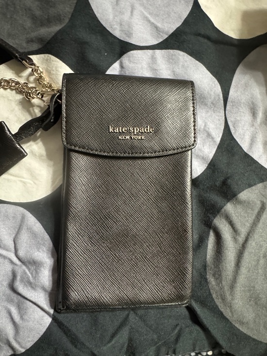 kate spade Handbags - kate spade Black Saffiano Crossbody Phone Pouch with Gold Chain